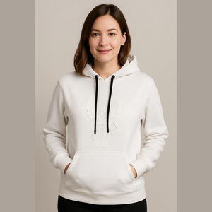 Karl Lagerfeld Graphic White PulloverHoodie